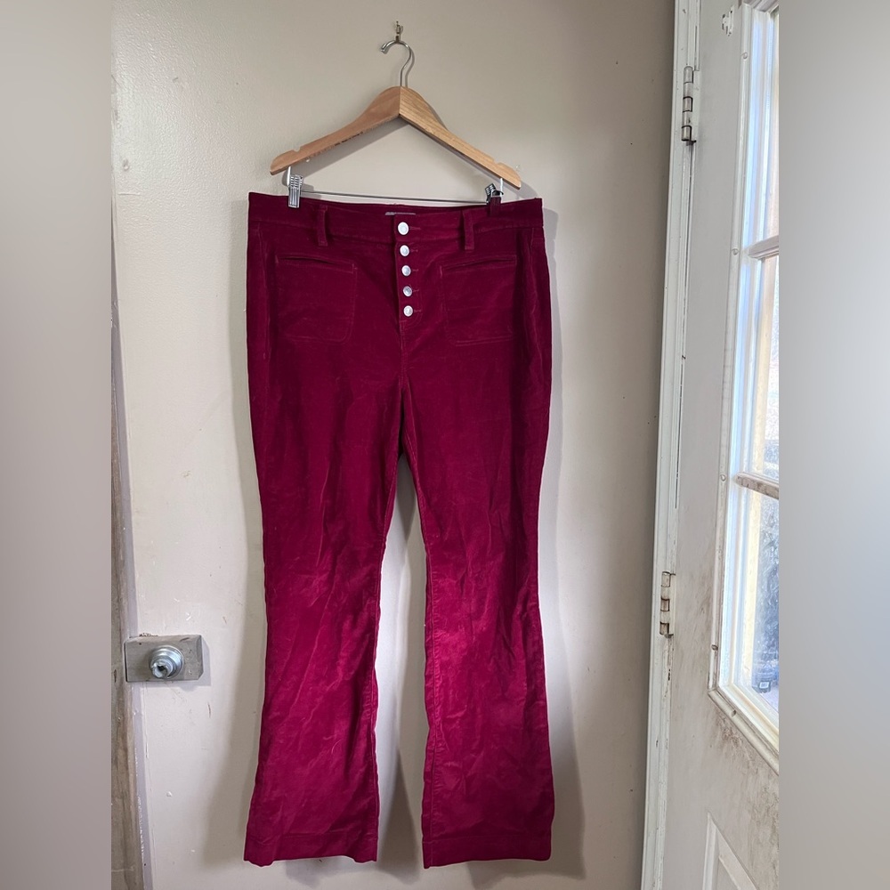 Burgundy Button-Up Corduroy Torrid Pants 16 Tall